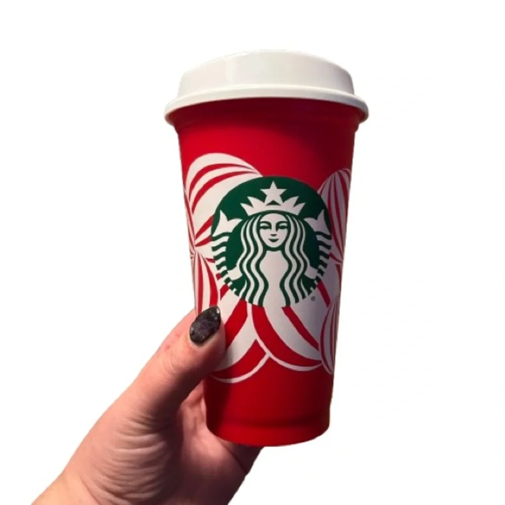 NEW STARBUCKS 2024 Reusable Red Hot Cup Grande 16 oz Holiday Limited Edition
